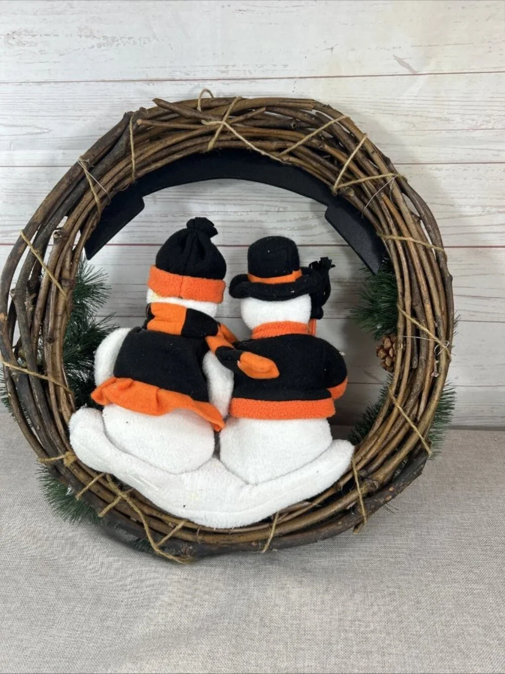 18” Cincinnati Bengals Snowman Wreath Christmas Holiday NFL Football Decoration